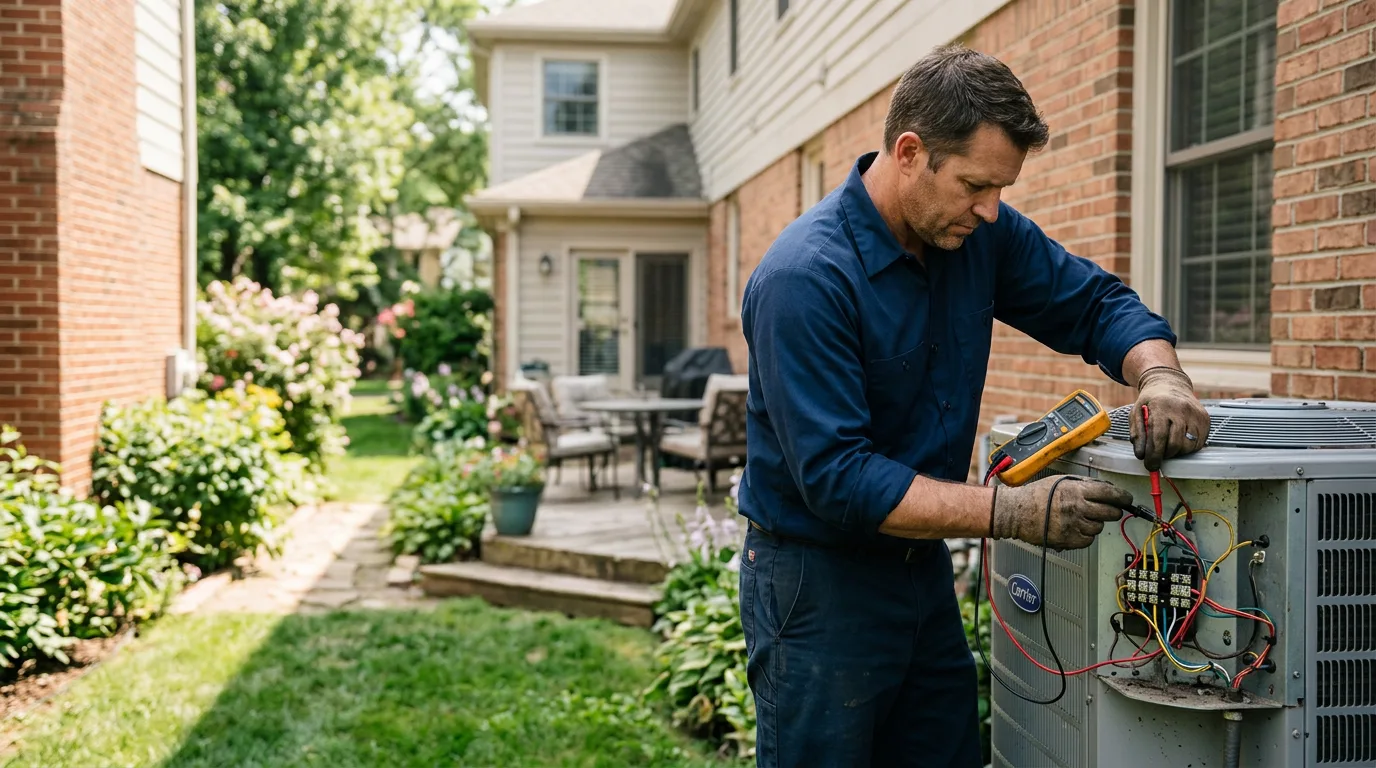 HVAC technician working near Browns, IL